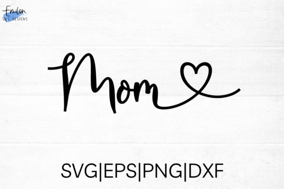 Review: Mom SVG Cut File with Heart Detail